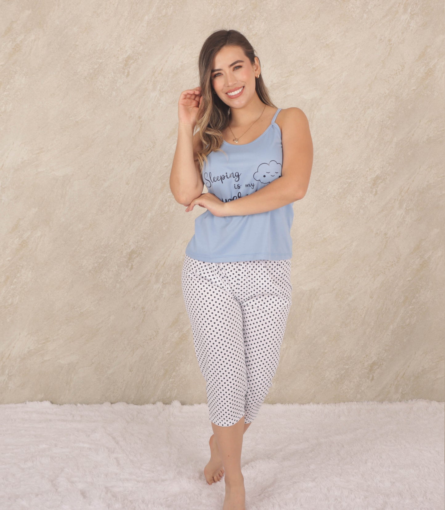 Pesquero y blusa de tiras