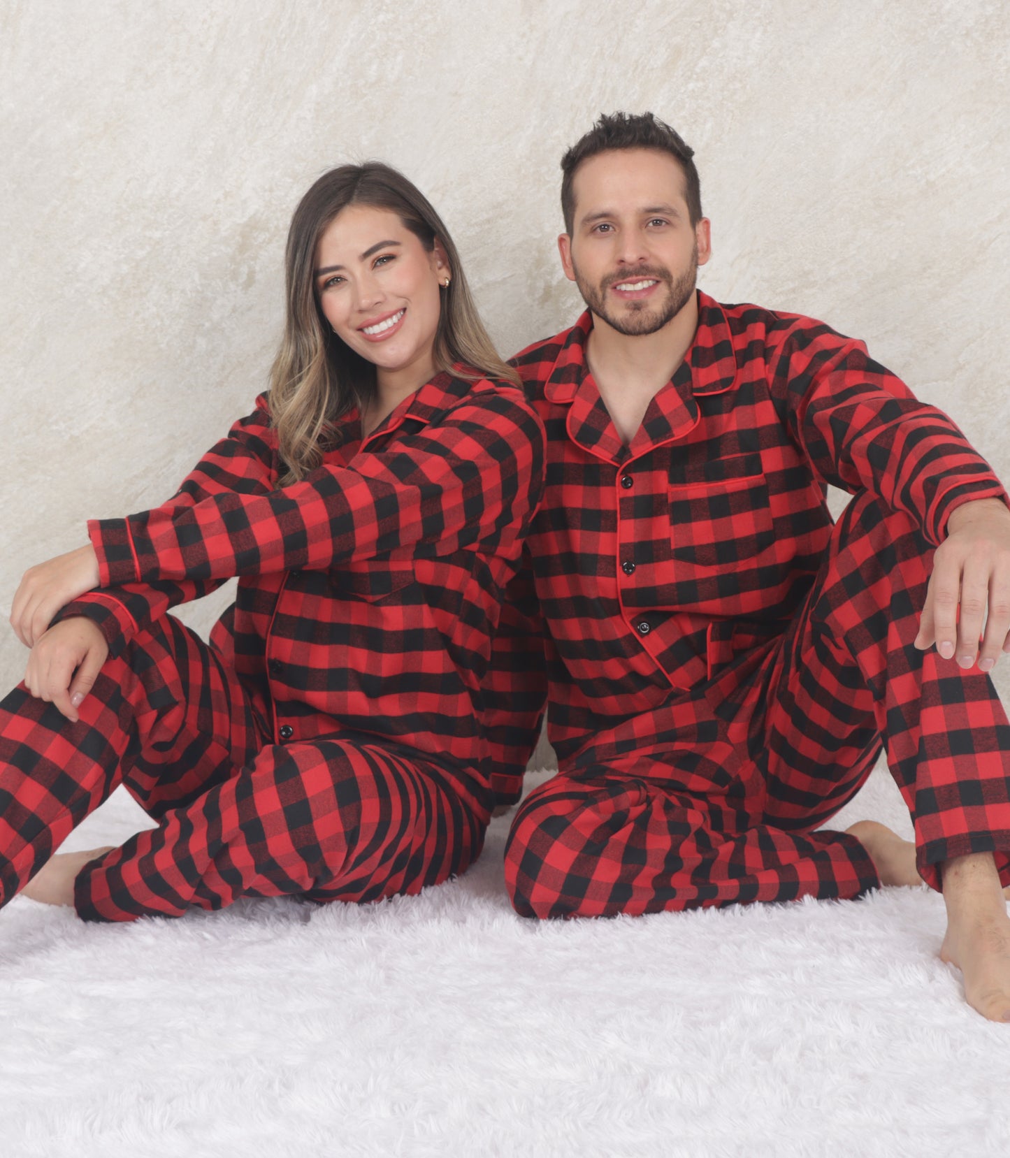 Pijama cuadros mujer
