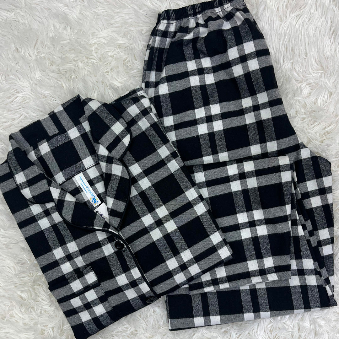 Pijama cuadros hombre