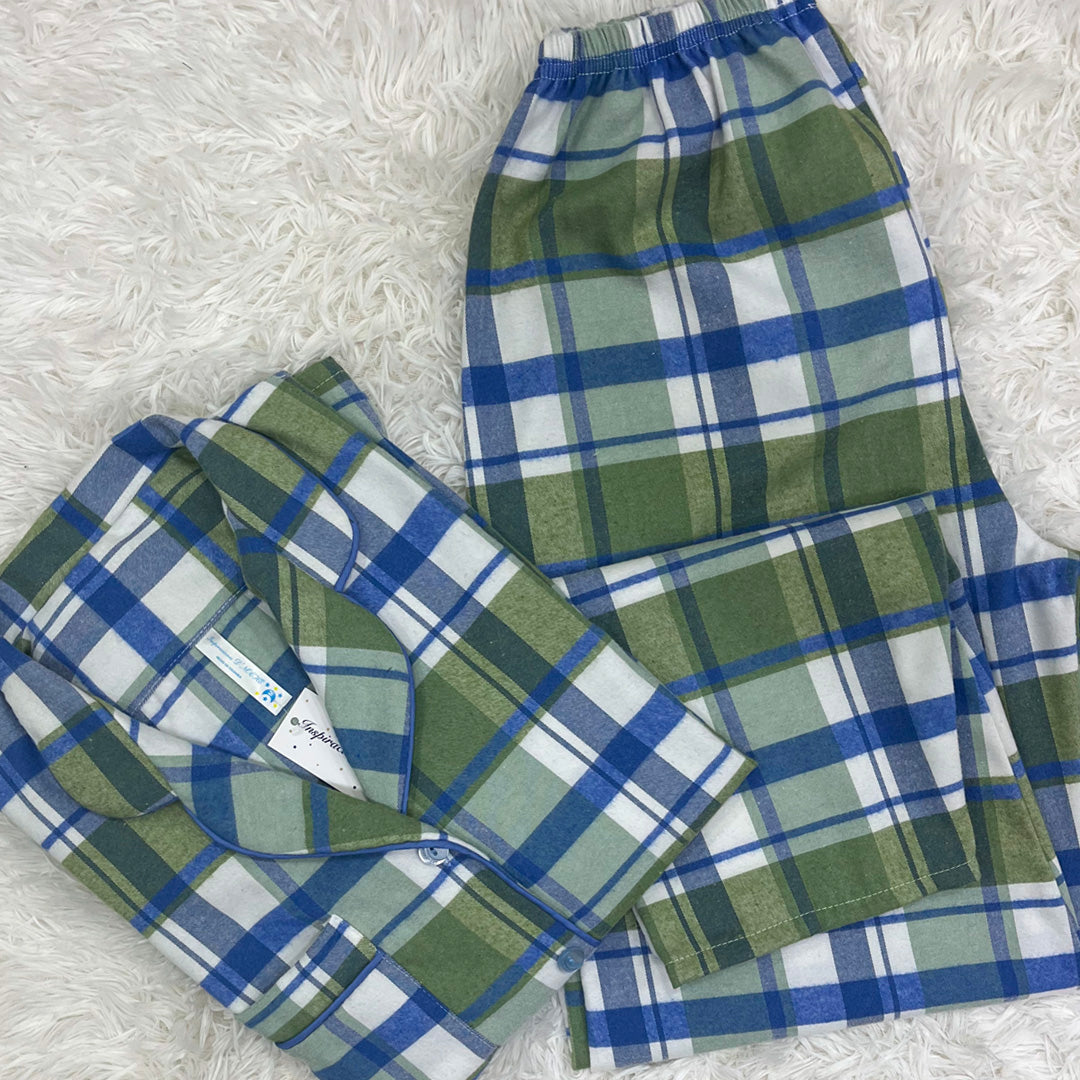 Pijama cuadros hombre