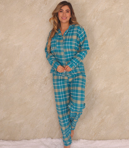 Pijama cuadros mujer