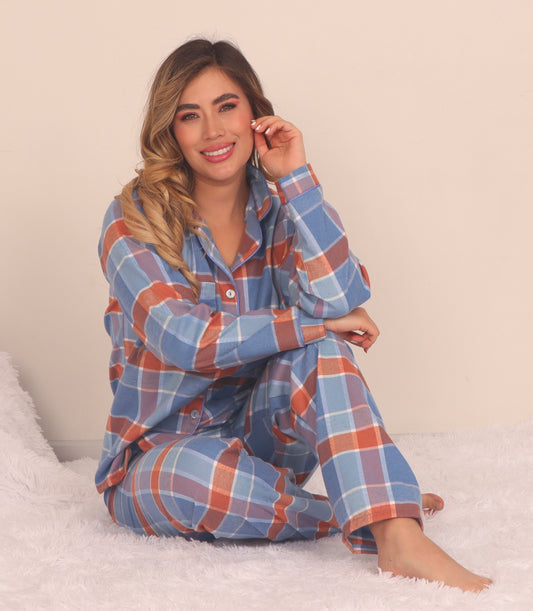 Pijama cuadros mujer