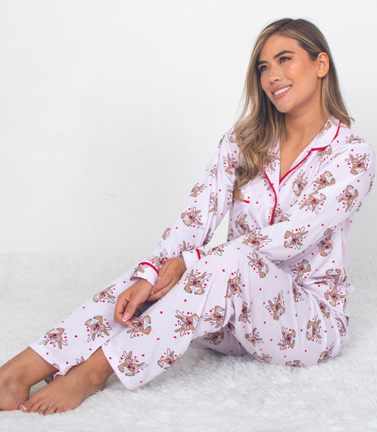 Pijama pantalón  largo y blusa manga larga