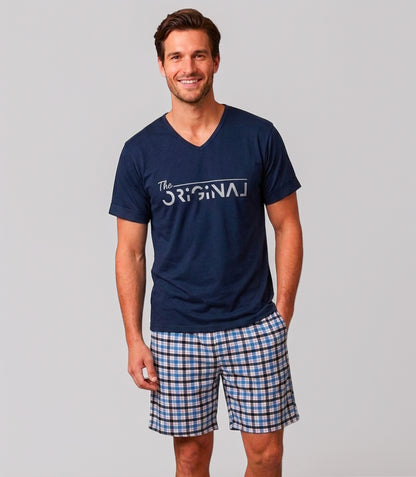 Pijama Short a Cuadros para Hombre