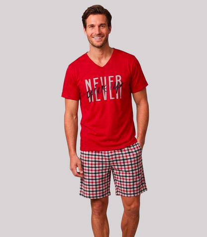 Pijama Short a Cuadros para Hombre