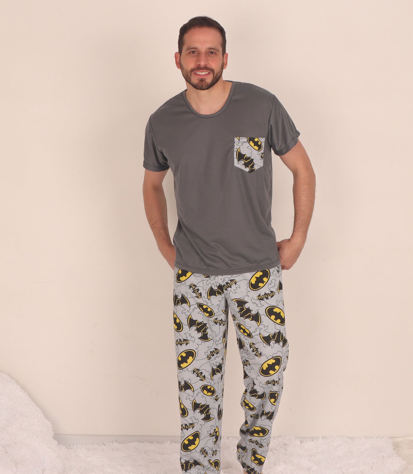 Pijama para hombre manga corta