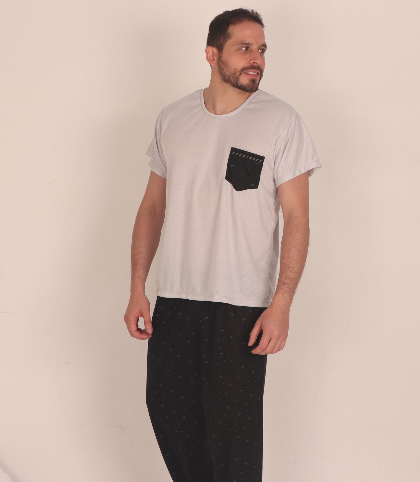 Pijama para hombre manga corta