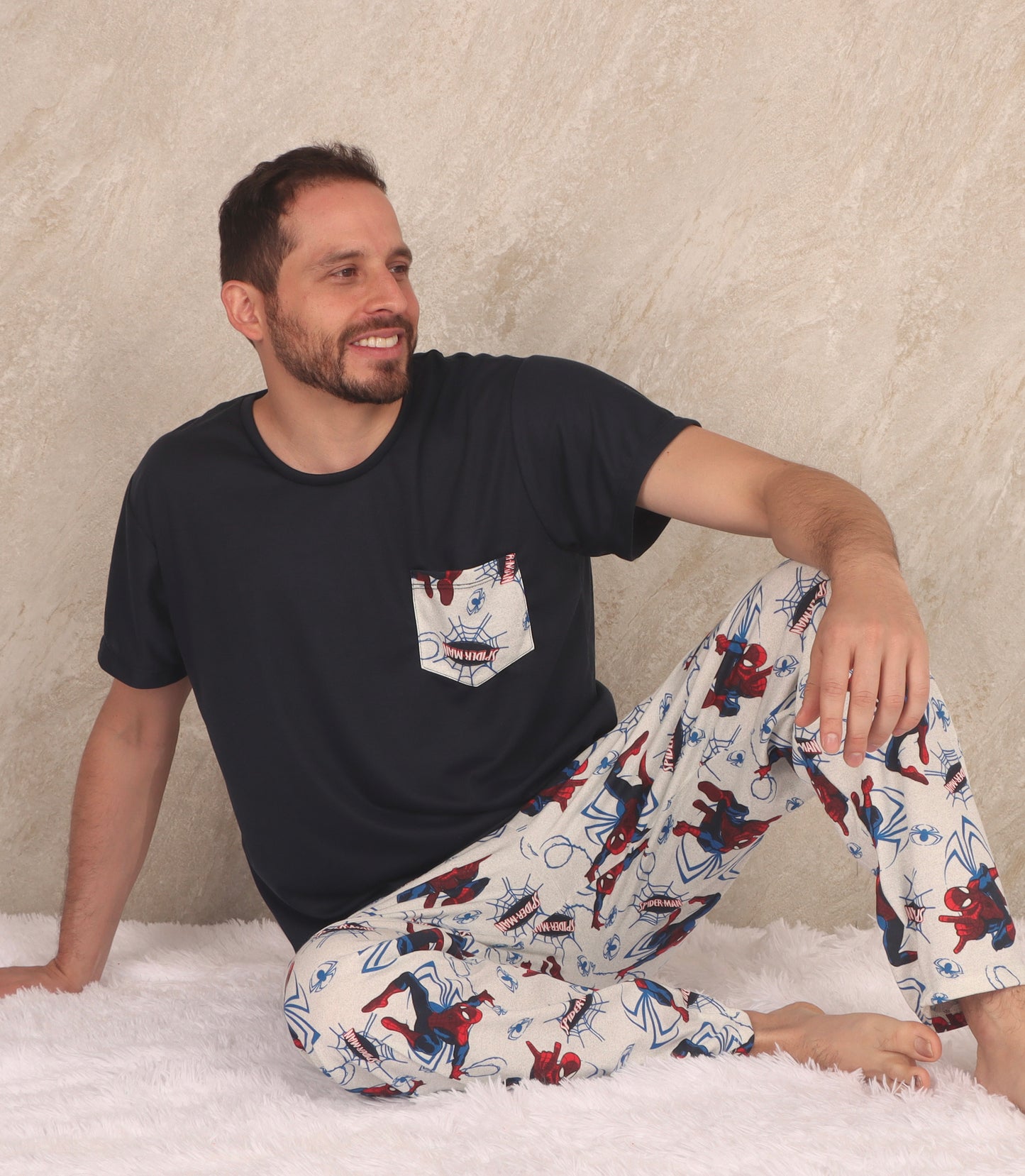 Pijama para hombre manga corta