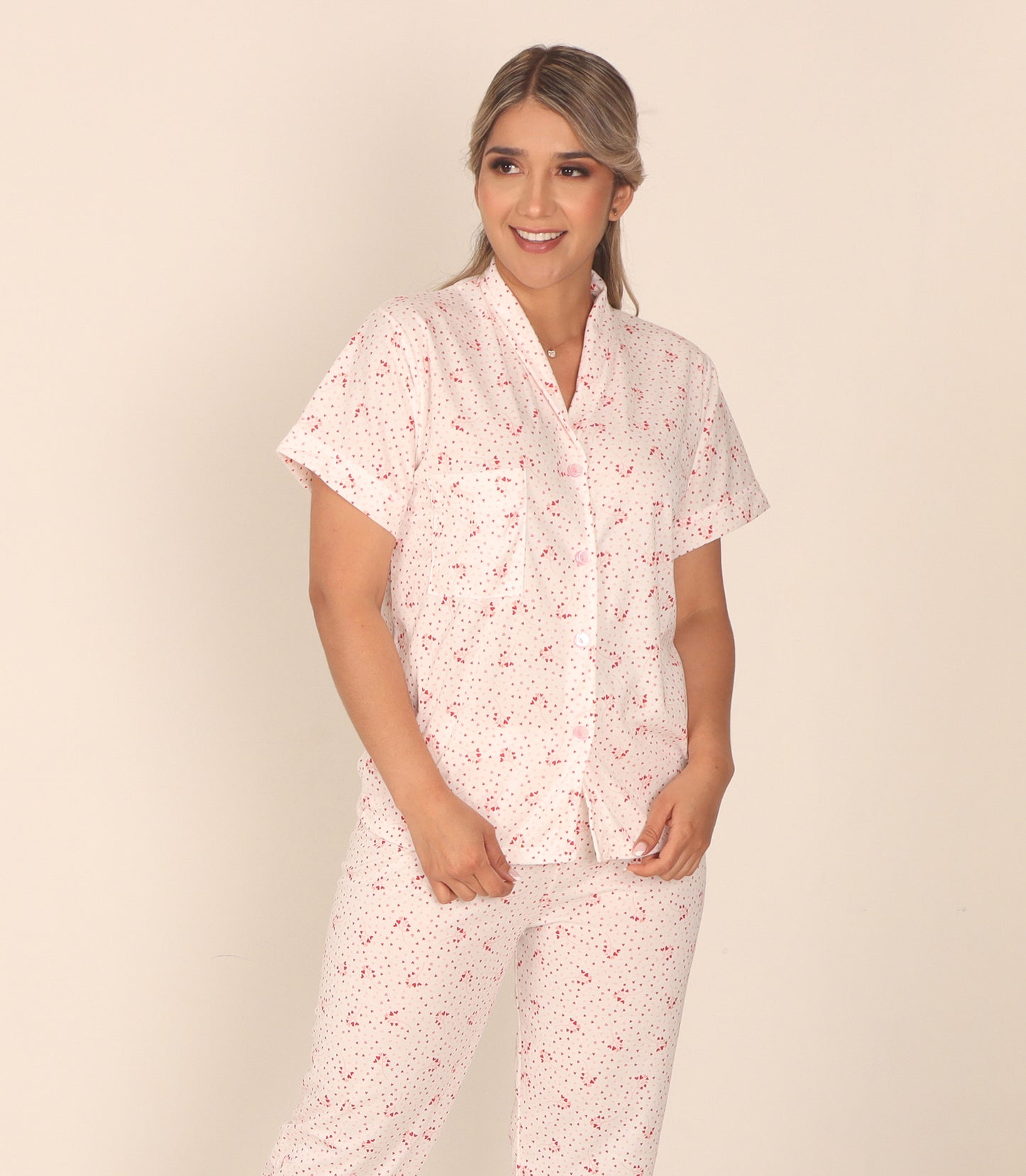 Pijama para mujer de botón