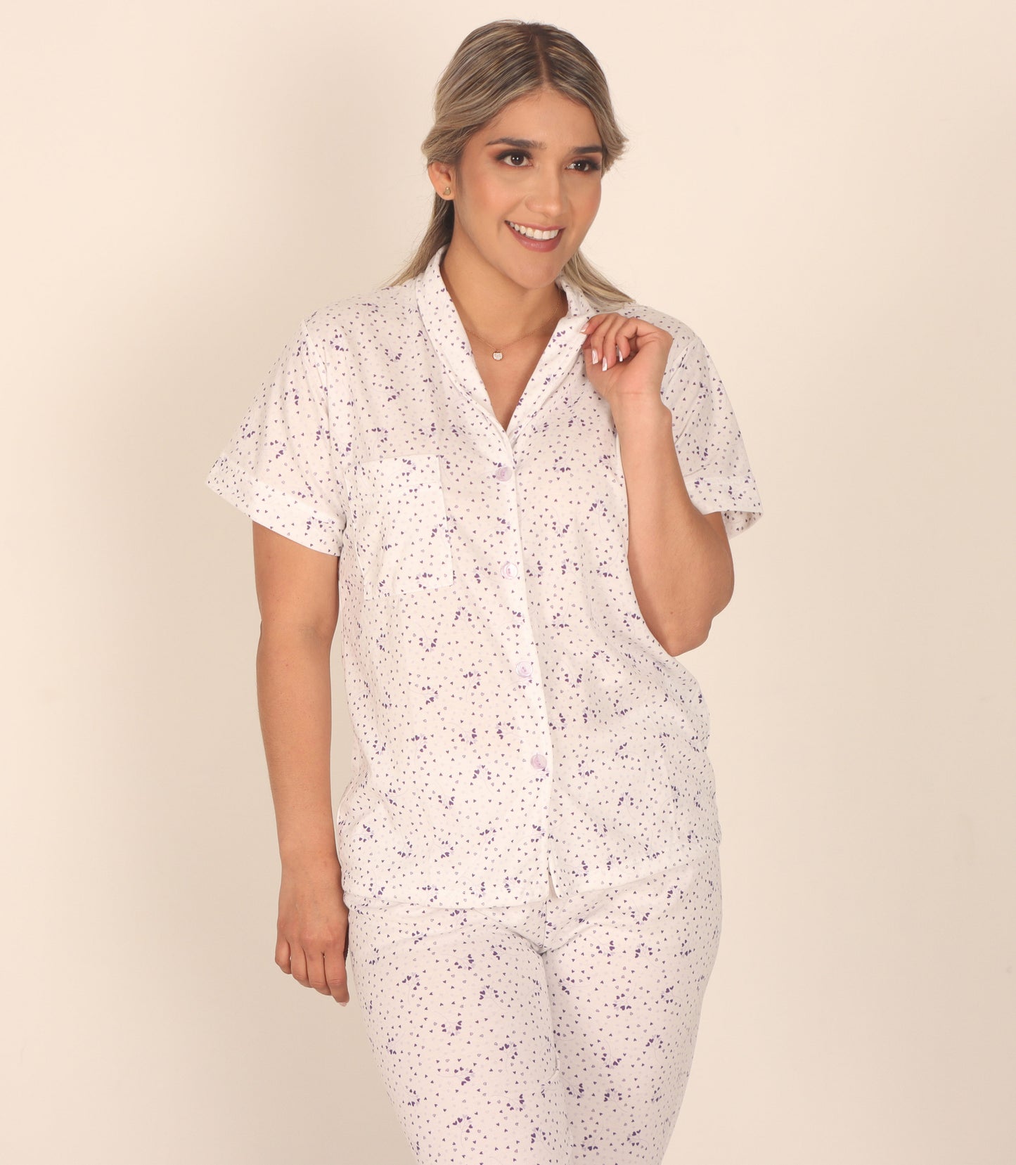 Pijama para mujer de botón